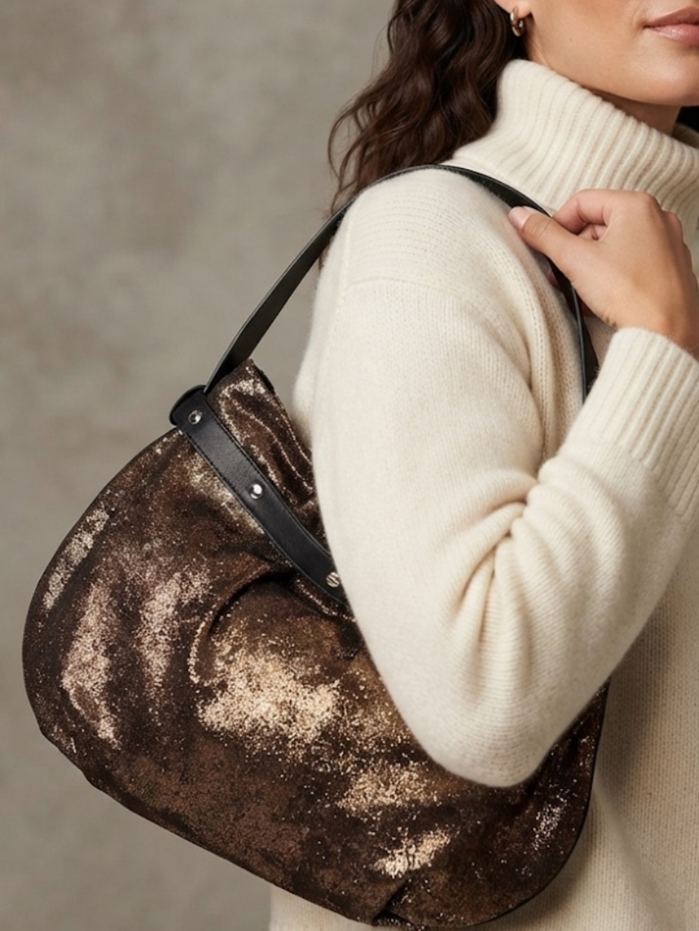 DESMO Italy Leather Velvet Purse